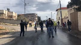 Clashes between Palestinian demonstrators and Israeli forces, following a protest against the expropriation of Palestinian land by Israel, in the West Bank village of Kfar Qaddum