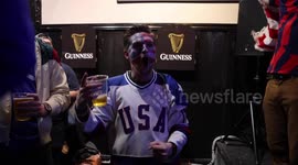 USA V England FFIA World Cup 2022 fans watch in bar in Detroit USA