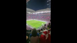 Two pathetic drunk England Fans being kicked out by police at the 2022 world cup