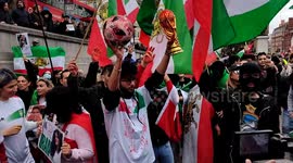 Iranians in London protest against Tehran regime and Qatar World Cup