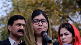 Nobel Laureate Malala Yousafzai speaks at Action for Afghanistan rally asking government help for women's rights