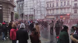 Football fans turn violent in Brussels as Belgium loses to Morocco