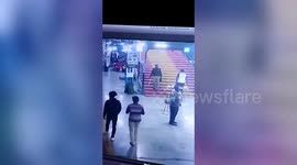Cop's agility saves life of woman who slipped while boarding running train in western India