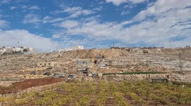 Israeli bulldozers demolish two Palestinian-owned houses in the West Bank city of Hebron.