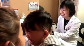 Baby overcome with emotion after hearing mum's voice for the first time