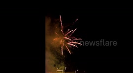 Mingshi Pastoral Harvest Festival Fireworks Show in Chongzuo, China