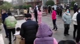 Residents Line Up For A Nucleic Acid Test in Anyang, China
