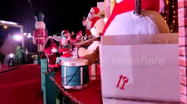 Christmas atmosphere at Parque Villa Lobos in Sao Paulo, Brazil