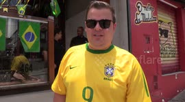 Brazilian fans prepare for Brazil VS Switzerland match in Sao Paulo, Brazil