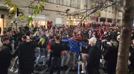 Albanians dance in rings at Waterloo for Albanian Independence day