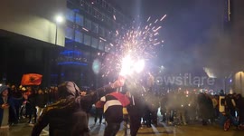 Fireworks go off as Albanians celebrate Independence Day in Waterloo