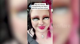 US mum says son is her biggest hype man as he always praises her elaborate make-up designs