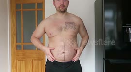 Father ditched his 'dad bod' by exercising with his newborn - and has now won a medal at a national bodybuilding competition