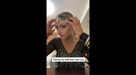 Super catchy ASMR of a ballroom dancer's 2 a.m. hair struggle