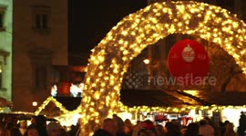 Christmas Market opens in Budapest, Hungary