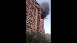 Fire in apartment Building Coblanca 19 in Benidorm Benidorm