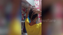 Fearless influencer keeps ball python as her best friend