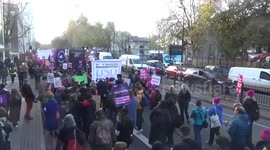 Thousands march in central London in University and College Union protest