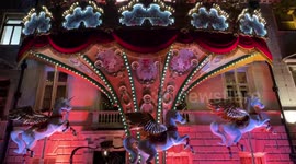 Annabel's Christmas façade 2022 on a private members' club in Mayfair