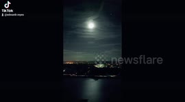 Time lapse of the moon on a cloudy night