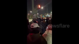 US: New York Protesters Show Support For Anti-Lockdown Protests In China