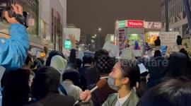 Chinese nationals protest at Japan train station in show of support for rallies at home