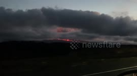 Mauna Loa lava flow volcano Big Island hawaii