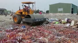 Police destroy illicit liquor worth $ 41,922 in southern India
