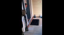 Military dad's surprise return leaves daughter emotional, excited & happy!