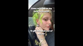 Woman ends up at locksmith after accidentally PADLOCKING ear Part 01