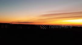A fantastic bromide sunset at Tintagel in North Cornwall December 1st