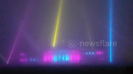 Palace Xmas lights look amazing with the Foggy weather and shine bright tonight