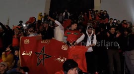 World cup: Moroccan fans in London go crazy in Trafalgar Square after reaching knock-out stage