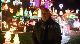 UK house switches on with 50,000 Christmas lights