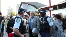 Protesters against Jordan Peterson chant at man who objects to them in Sydney, Australia