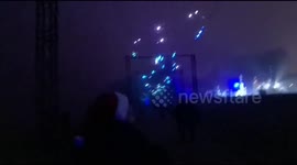 Blue Archway at Blenheim palace Christmas Lights in the Gardens look great