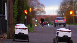 These cool robots are now delivering groceries to shoppers in a West Yorkshire village
