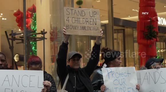 Protest Against Balenciaga held outside Manhattan’s Nordstrom Location