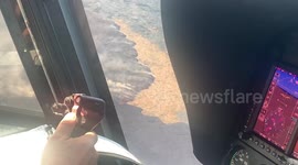 Helicopter footage of intense aftermath of Hawaii's Mauna Loa Volcano eruption after near 40-year lull