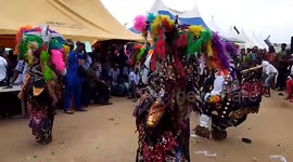 African cultural display (owembe maskqurade)