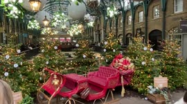 Crowds descend on a festive Covent Garden
