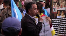 Uighur voice at anti-CCP protest near Sydney Town Hall, Australia
