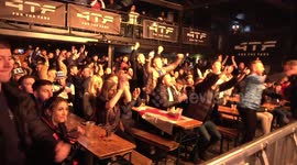 Football fans go wild in Birmingham Fan Zone as England win against Senegal in the 2022 FIFA Wold Cup