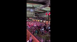 England fans sing 'Vindaloo' before their Round of 16 clash against Senegal