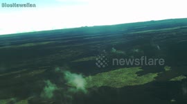 Helicopter footage of intense aftermath of Hawaii's Mauna Loa Volcano eruption after near 40-year lull