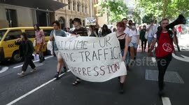 Rally in support of jailed climate activist Violet Coco in Sydney, Australia