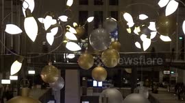 Christmas lights and decorations 2022 at Battersea Power Station shopping centre