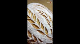 Simple wheat leaves idea for your bread