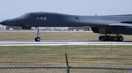 B-1 Bomber Taxiing for Take off