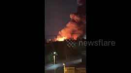 Massive fire erupts at derelict factories in Wolverhampton, Midlands